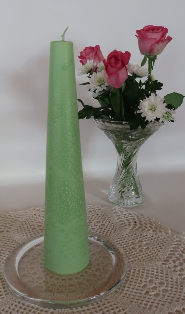 23cm korkea limen vihreä käsintehty steariini kynttilä