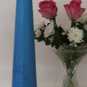 Kynttilätalo Sininen Kynttilä Anno Coloria L 28 cm