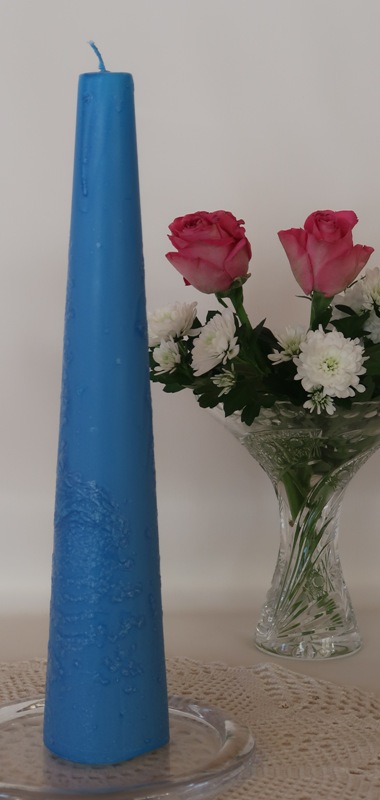 Kynttilätalo Sininen Kynttilä Anno Coloria L 28 cm